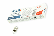 Лампа автомобильная T4W12V 4W Вa9s (освещение номерного знака, габариты, освещение салона) (10шт) MTA