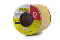 Уплотнитель самоклеящийся D 9х7,5мм профиль 100м, белый UNIFIX