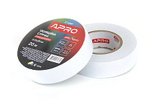 Изоляционная лента белая мат. 0.13х19 мм 20 м (самозагасающая) APRO PRO
