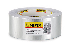 Лента клейкая алюминиевая армированная 50мм 25м UNIFIX