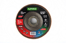 Круг лепестково-торцевой керамический Р80 прямой 125х22.2мм (Т27) (КЛТ) APRO PRO