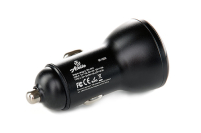 Автомобильное зарядное устройство USB/Tipe-C (12/24V - 5V 3A) черный 12 Atelie
