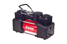 Компрессор автомобильный "Штурмовик" 150psi 25А 60л 2 цилиндра PU шланг 5,0м с дефлятором (клеммы) АКБ (AC-7