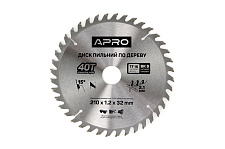 Диск пильный по дереву 210х32(30)х40Т APRO