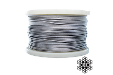 Трос 2мм DIN 3055 (6х7+1х7) нержавеющий А2 200м APRO