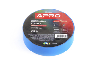 Изоляционная лента синяя мат. 0.13х19 мм 20 м (самозагасающая) APRO PRO