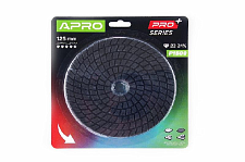 Круг алмазный шлифовальный на липучке 125мм Р100 APRO PRO