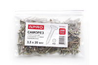 Саморіз універсальний 4,0*50 з потайною голівкою цинк жовтий (ящ. 3000 шт.) APRO Саморез универсальный 4,0* 50 с потайной головкой цинк жёлтый (ящ. 3000 шт.) APRO