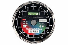 Диск алмазный по бетону Керамика Быстрый Рез 180х1.8х22.22мм 22-24% APRO PRO