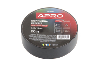 Изоляционная лента черная мат. 0.13х19 мм 20 м (самозагасающая) APRO PRO