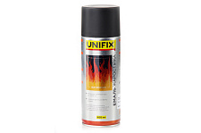 Эмаль жаропрочная RAL 9005 Черный 400мл UNIFIX