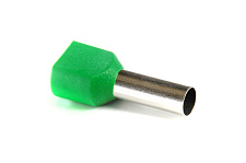 Наконечник втулочный с изолицией для двух проводов ТО 6/14 зеленый (пач 100шт) APRO