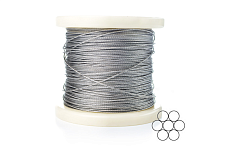 Трос 1мм DIN 3052 (1х7) нержавеющий А2 200м APRO