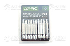 Бита РZ1*50мм хром (10шт/уп) APRO