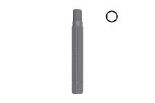 Бита шестигранная TOPTUL 10мм L-75мм HEX 5мм FSDB1205