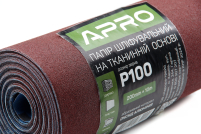 Бумага шлифовальная P100 рулон 200мм*10м (тканевая основа) APRO