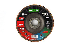 Круг лепестково-торцевой керамический Р120 конус 125х22.2мм (Т29) (КЛТ) APRO PRO