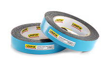 Лента клейкая двухсторонняя на вспененной основе 25мм*5м черная UNIFIX