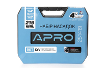 Набор насадок CrV ¼, ⅜, ½ (90Т) (219 шт) APRO
