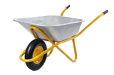 Тачка садово-строительная одноколесная 100л, 180кг, колесо воздушное 4х8'' СИЛА
