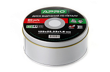 Диск отрезной металла в кейсе 125х1.6х22.2мм (25шт в кейсе) APRO