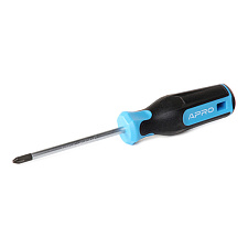 Отвертка крестовая обрезиненная рукоятка CrV PH1x75 (Phillips) APRO