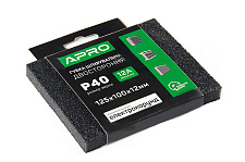 Губка шлифовальная двухсторонняя Р40 125х100х12мм APRO