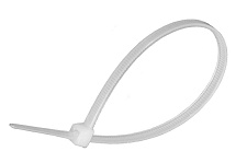 Стяжка кабельная 4x370 белая (пач 100шт) APRO