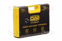 Набор насадок торцевых с трещоткой стандарт CrV 1/2 (22 шт.) СИЛА