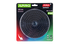 Круг алмазный шлифовальный на липучке 125мм Р30 APRO PRO