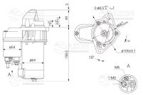 Купить Стартер Daewoo Lanos 1.5, 1.6 , Chevrolet Aveo 1.5, 1.6, Lacetti 1.6, Opel Kadet (редукторный) АТЭК