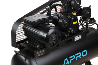 Компресор трьохциліндровий пасовий OFBD-100X 8Бар 3.0кВт 530л/хв 100л (2 крана) + Олива 0,8л APRO Компрессор трехцилиндровый ременный OFBD-100X 8Бар 3.0кВт 530л/мин 100л (2 крана) + Масло 0,8л APRO