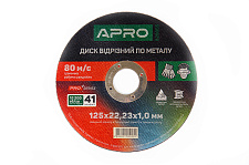 Диск отрезной по нержавеющей стали (Ceramic) 125х1.0х22.2мм (10шт. в пач.) APRO PRO