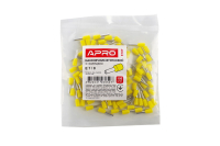 Наконечник с изолицией втулочный E 1/8 желтый (пач 100шт) APRO