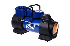Компрессор автомобильный 150psi 15А 40л/мин фонарь, прикуриватель (K-60) VITOL