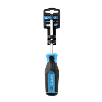 Отвертка крестовая обрезиненная рукоятка CrV PH1x75 (Phillips) APRO