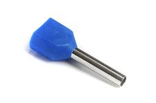 Наконечник втулочный с изолицией для двух проводов ТО 0,75/10 синий (пач 100шт) APRO