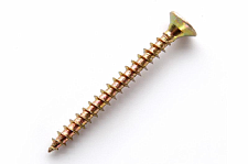 Саморез универсальный 6,0*120 с потайной головкой цинк жёлтый (ящ. 800шт) APRO