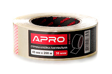 Лента клейкая упаковочная 38мкм 45мм 200м APRO