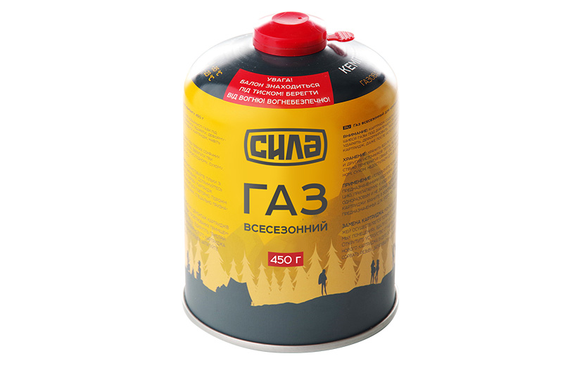 Газ в баллоні для Кемпінгу 450 г. (Корея) (різьбове з'єднання) СИЛА Газ в баллоне для Кемпинга 450 г. (Корея) (резьбовое соеденение) СИЛА