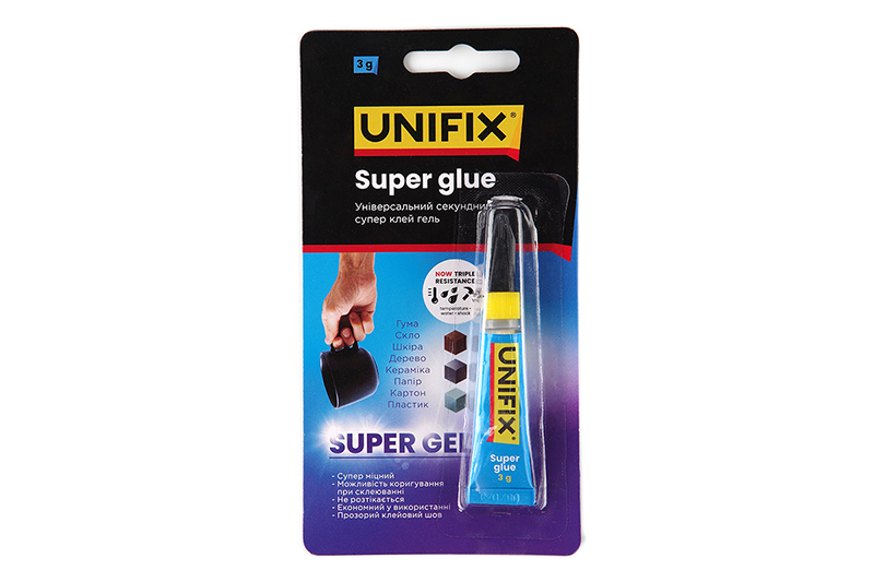 Cупер клей гель 3г UNIFIX Cупер клей гель 3г UNIFIX