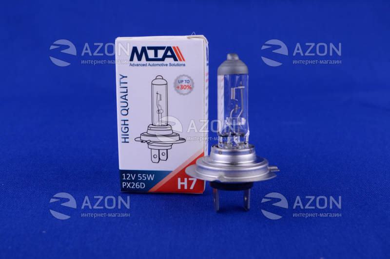 Лампа автомобільна H7 12V 55W PX26D (ближня/дальня, протитуманна) MTA Лампа автомобильная H7 12V 55W PX26D (ближняя/дальняя, противотуманная) MTA