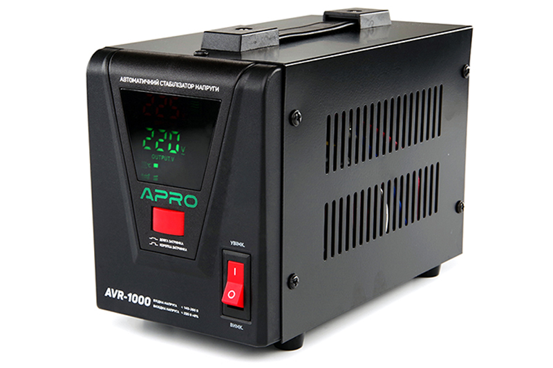 Стабілізатор напруги релейний AVR-1000, 800Вт APRO Стабилизатор напряжения релейный AVR-1000, 800Вт APRO