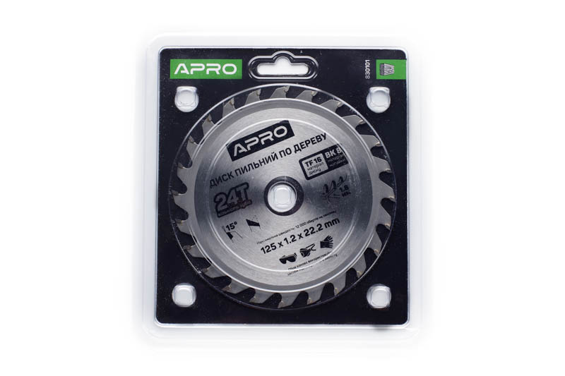 Диск пиловий до дерева 125х22,2х24Т APRO Диск пильный по дереву 125х22,2х24Т APRO
