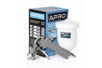 Фарборозпилювач HP Ø2,0 в/б пласт. 600мл APRO Краскораспылитель HP Ø2,0 в/б пласт. 600мл APRO