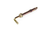 Анкер з кожухом і гайкою з L-гаком М8/10*80 цинк жовтий (пач 5шт) APRO Анкер с кожухом и гайкой с L-крюком М8/10*80 цинк жёлтый (пач 5шт) APRO