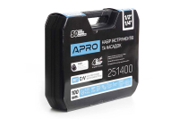 Набір насадок і інструментів CrV ¼, ½ ( 90Т) (100 шт) APRO Набор насадок и инструментов CrV ¼, ½ ( 90Т) (100 шт) APRO