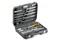 Набір насадок 72Т CrV ¼, ½ 82шт. з гайковими ключами СИЛА Набор насадок 72т CrV ¼, ½ 82шт. с гаечными ключами СИЛА