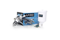 Фарборозпилювач HVLP Ø1,3мм в/б пласт. 600мл (хром) APRO Краскораспылитель HVLP Ø1,3мм в/б пласт. 600мл (хром) APRO