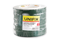 Стрічка клейка двостороння на вспіненій основі 19мм*5м біла UNIFIX Лента клейкая двухсторонняя на вспененной основе 19мм*5м белая UNIFIX